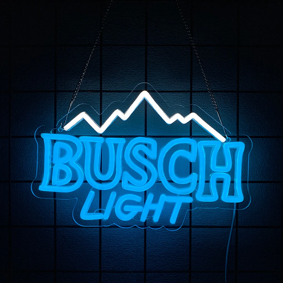 Busch Light Neon Sign, Used For Wall Decor, Usb Powered, Bars, Clubs, Holiday Parties, Restaurants, Man Cave Art Wall Lamps.