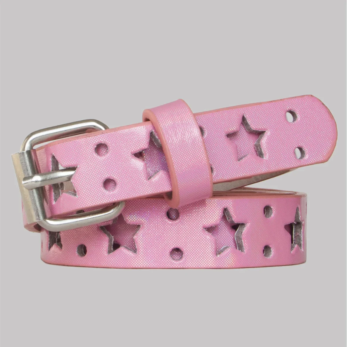 Kawaii Pink Y2k Belt Women Jeans Buckle Adjustable Multicolor Cute Heart Studded Belt Korean Fashion Y2k Accessories 105CM