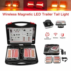 12V 24V Wireless Magnetic LED Trailer Tail Light Truck Rear Light Signal Warning Brake Light For Caravans Campers Lorry Caravan