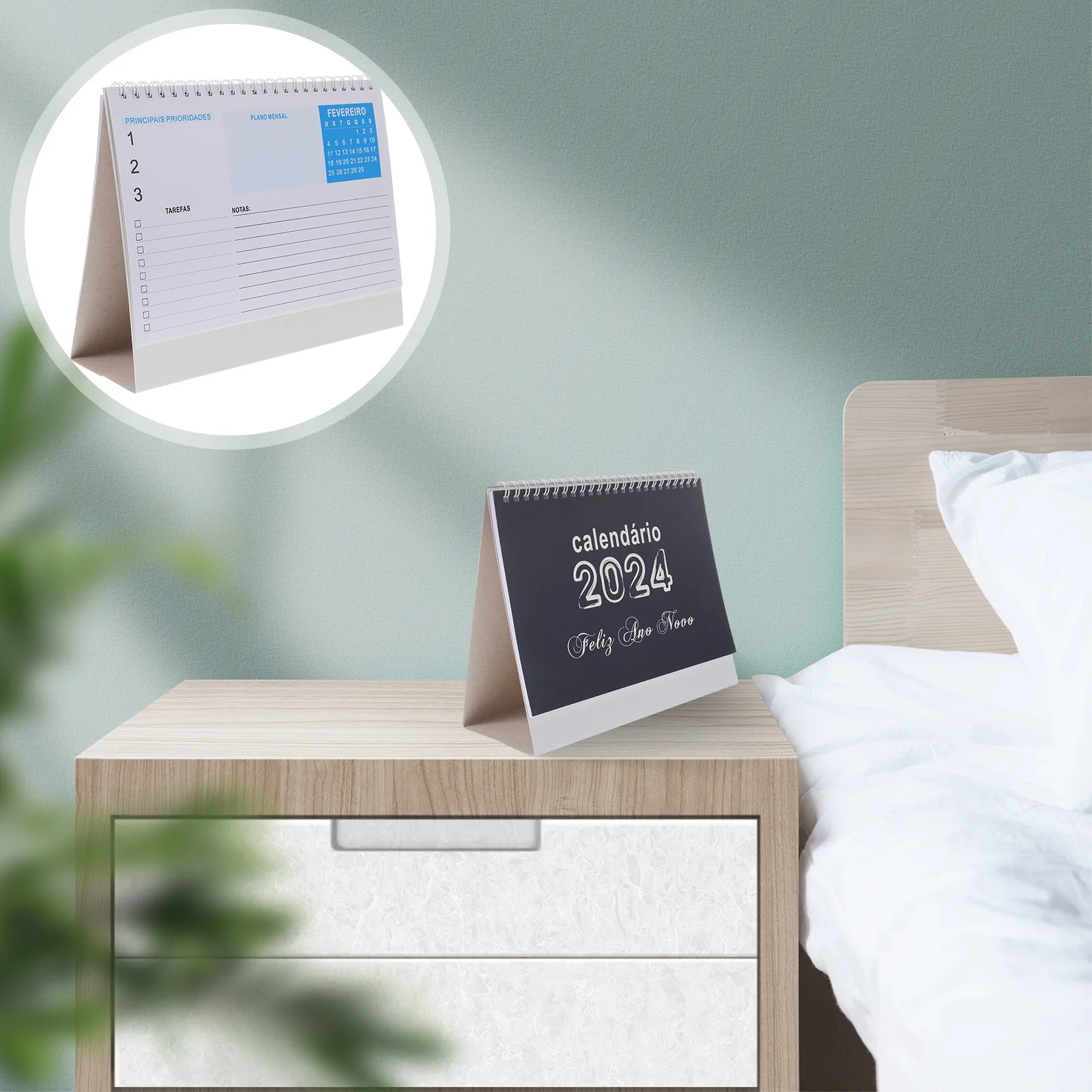 

2024 Desktop Calendar Brazil Holiday Table Calendar Clear Print Tear-Off Pages For Home Office Decor Gift Printing Product