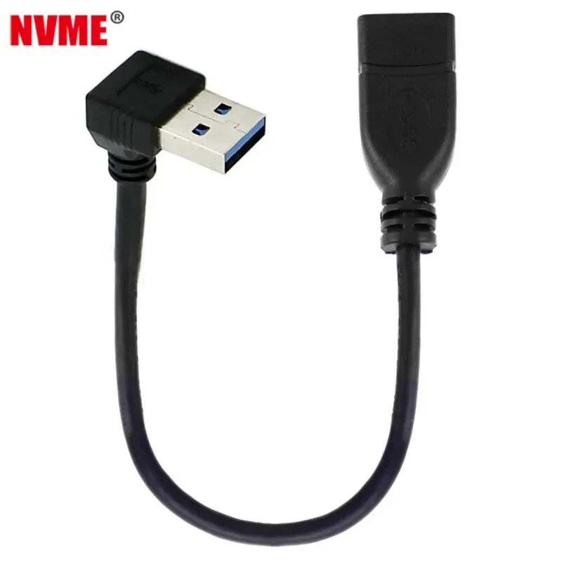 for Right Angle USB 3.0 Male to Female Extension Cable Up Down Left Right 90 Degree Elbow Adapter for U Disk Mouse Keyboard