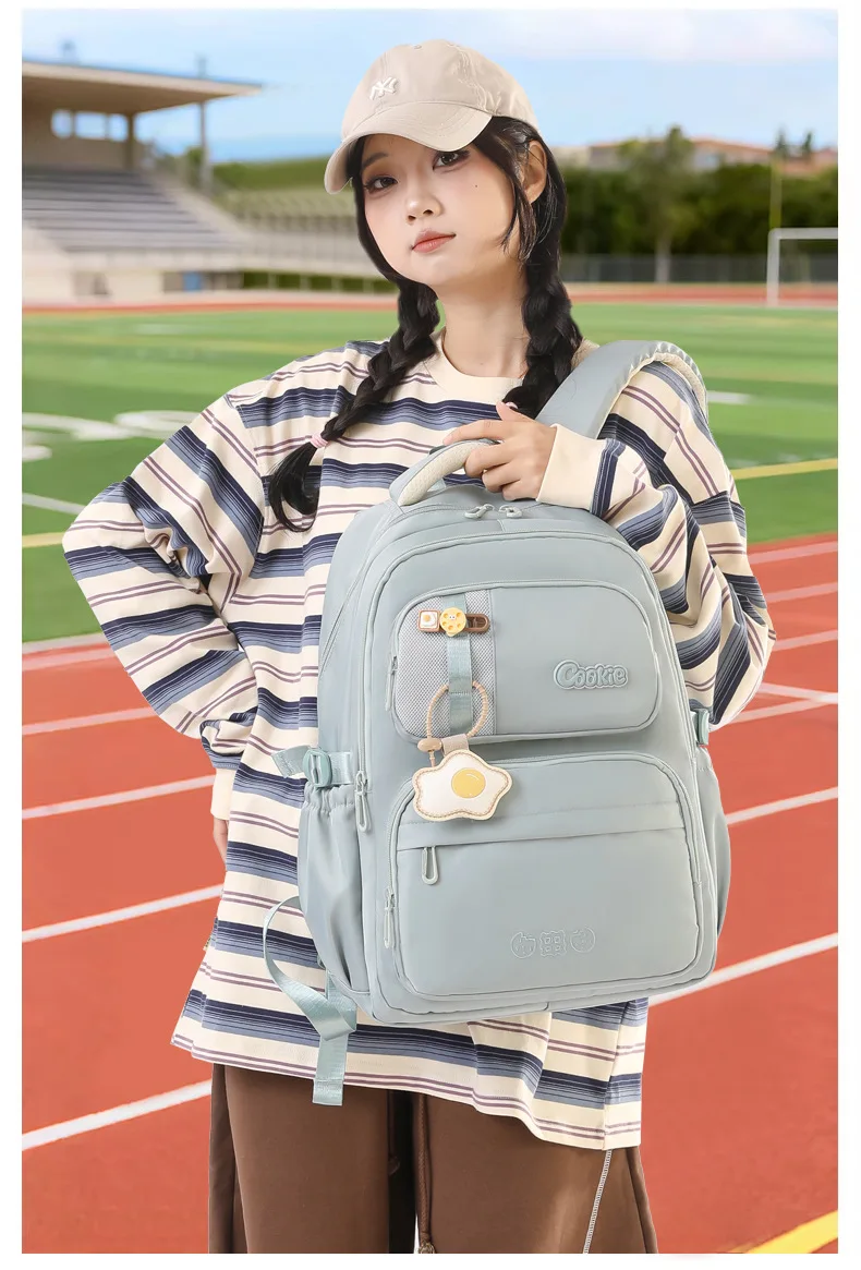 Large Capacity School Bag for teenager Girls Double Shoulder Bag Campus Backpack with Spine Protection Lightweight schoolbag sac