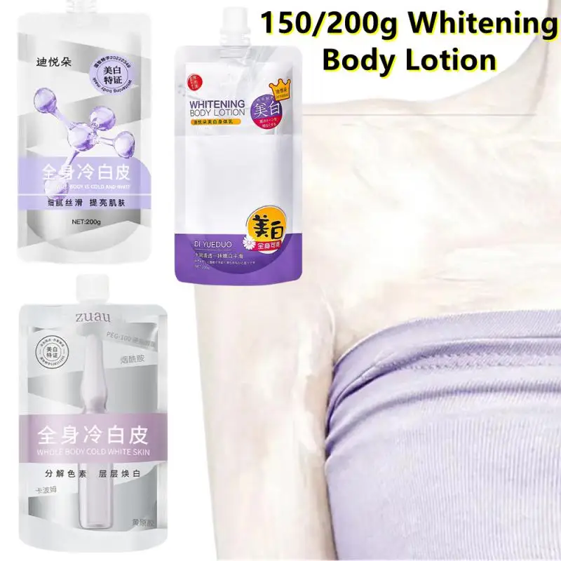 Loción corporal blanqueadora, emulsión refrescante duradera, hidratante, leche corporal iluminadora Natural, crema blanqueadora nutritiva, 150/200g