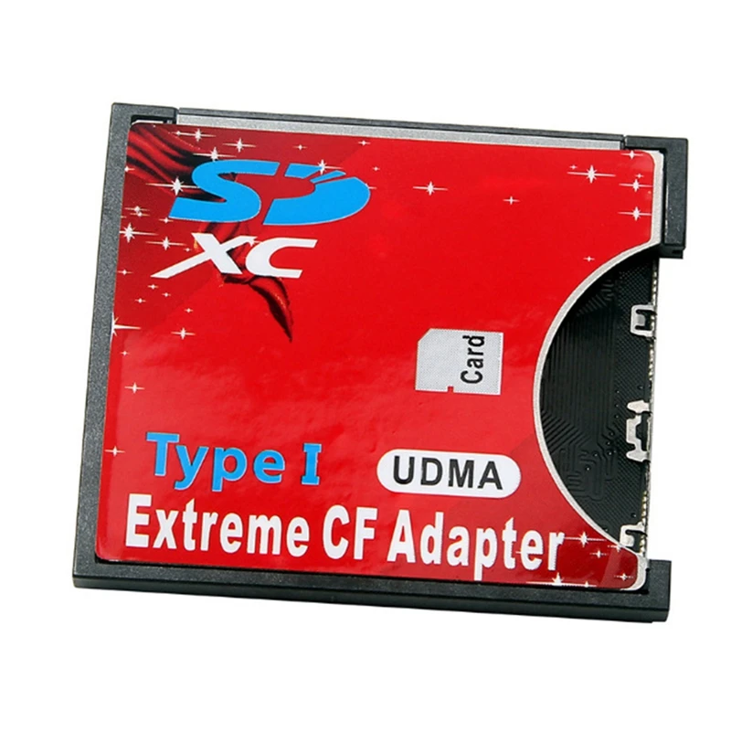 Nieuwe Sd Naar Cf Card Sleeve Ondersteunt Draadloze Wifi Sd Card Type I Adapter Slr Camera Rood