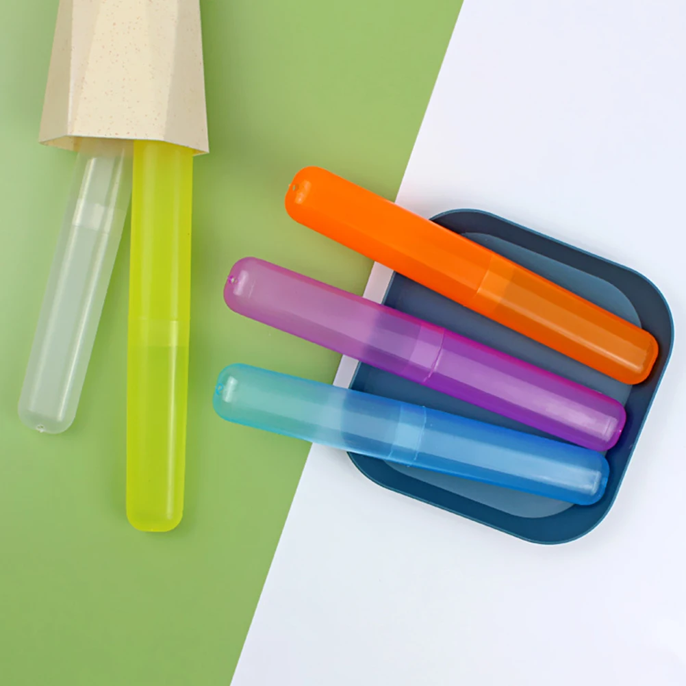 

7 Pcs Toothbrush Case Travel Toothbrushs Toothpaste Container Outdoor Holders Plastic Cases Portable