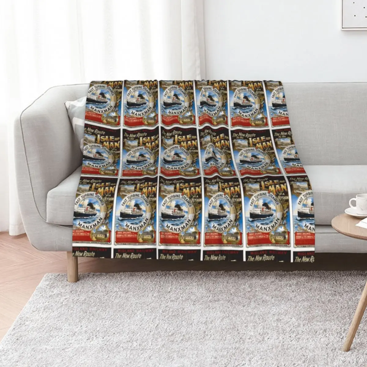 Isle of Man Throw Blanket Air Conditioner Soft Blanket for Office Home