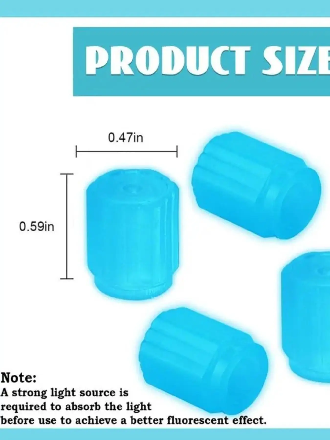 8 Sets of Luminous Waterproof Car, Bicycle, Motorcycle, Vacuum Tire Valve, Luminous Valve Core Cover