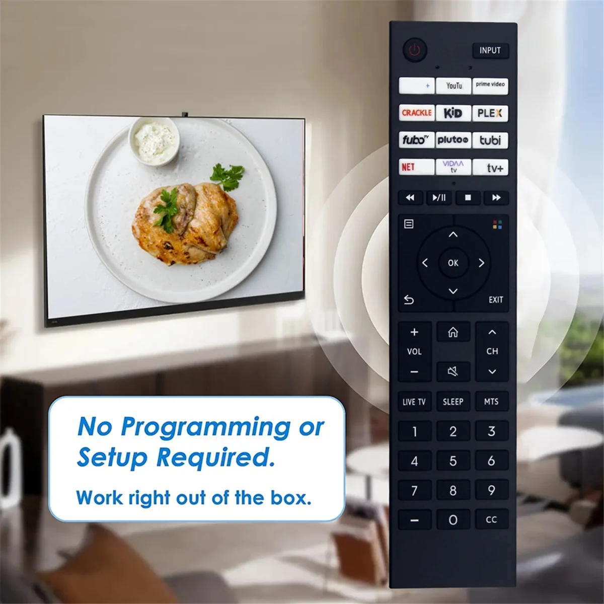 Replace CT-95079 Remote Control for TOSHIBA Smart TV CT-95079 Remote ControlJAS