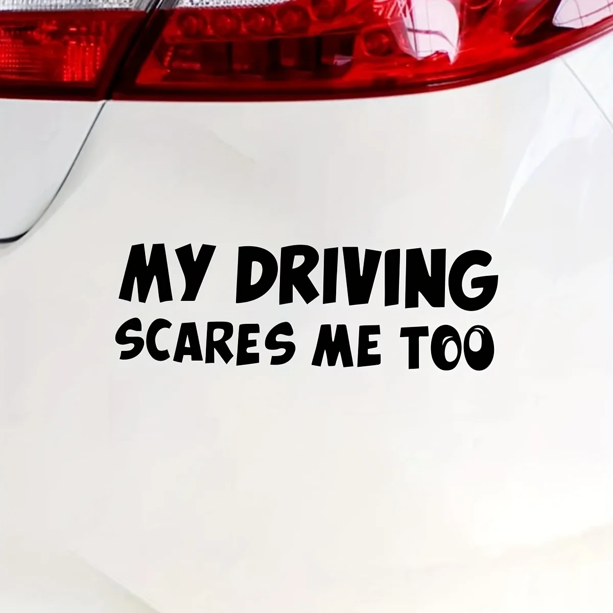 1pc Reflective Funny Vinyl Car Sticker - Bold Colorful Text for Hood Trunk & Bumper - Waterproof, Sunproof Easy to Install Decal