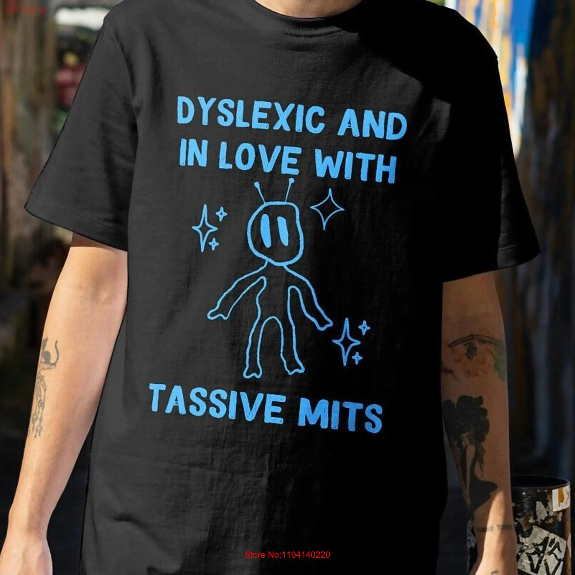 Dyslexic T Shirt Cursed Oddly Specific Design ADHD Funny Jerma Doodle For Grown Men That Go Hard  long or short sleeves