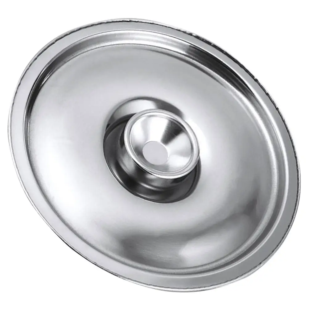 Stainless Steel Universal Seasoning Pot Lid Drop Resistant Shatterproof Scratch Proof Steam Handle Oil Jar Cover for Home
