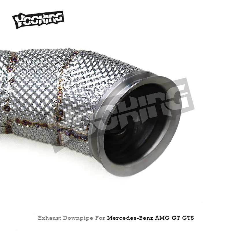 Custom Straight Downpipe For Mercedes-Benz AMG GT/GTS 4.0T 2014-2023 Street Car Stainless Steel Pipe Exhaust Free Flow System