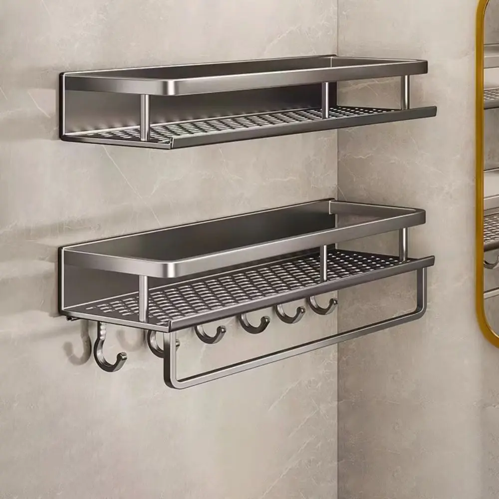 

Home Wall Mount Bathroom Shelves Aluminum No Drill Shower Organizer Shampoo Storage Rack Corner Shower Shelf Bathroom