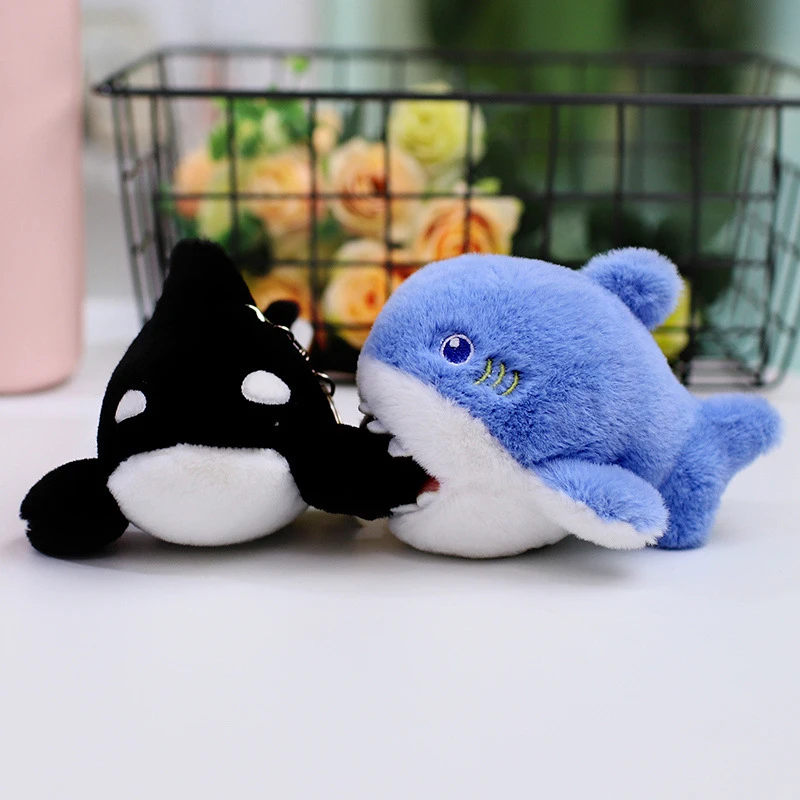 Cute Marine Animals Seal Shark Whale Plush Toy Bag Accessories Keychain Pendant Bag Pendant Children\'s Gifts