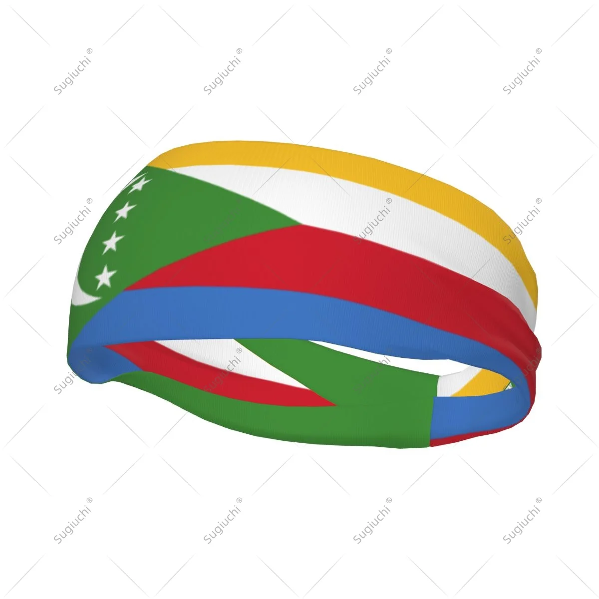 

Эластичные широкие повязки на голову с флагом Коморских островов для мужчин и женщин, для йоги, фитнеса, тенниса, бега, занятий в спортзале