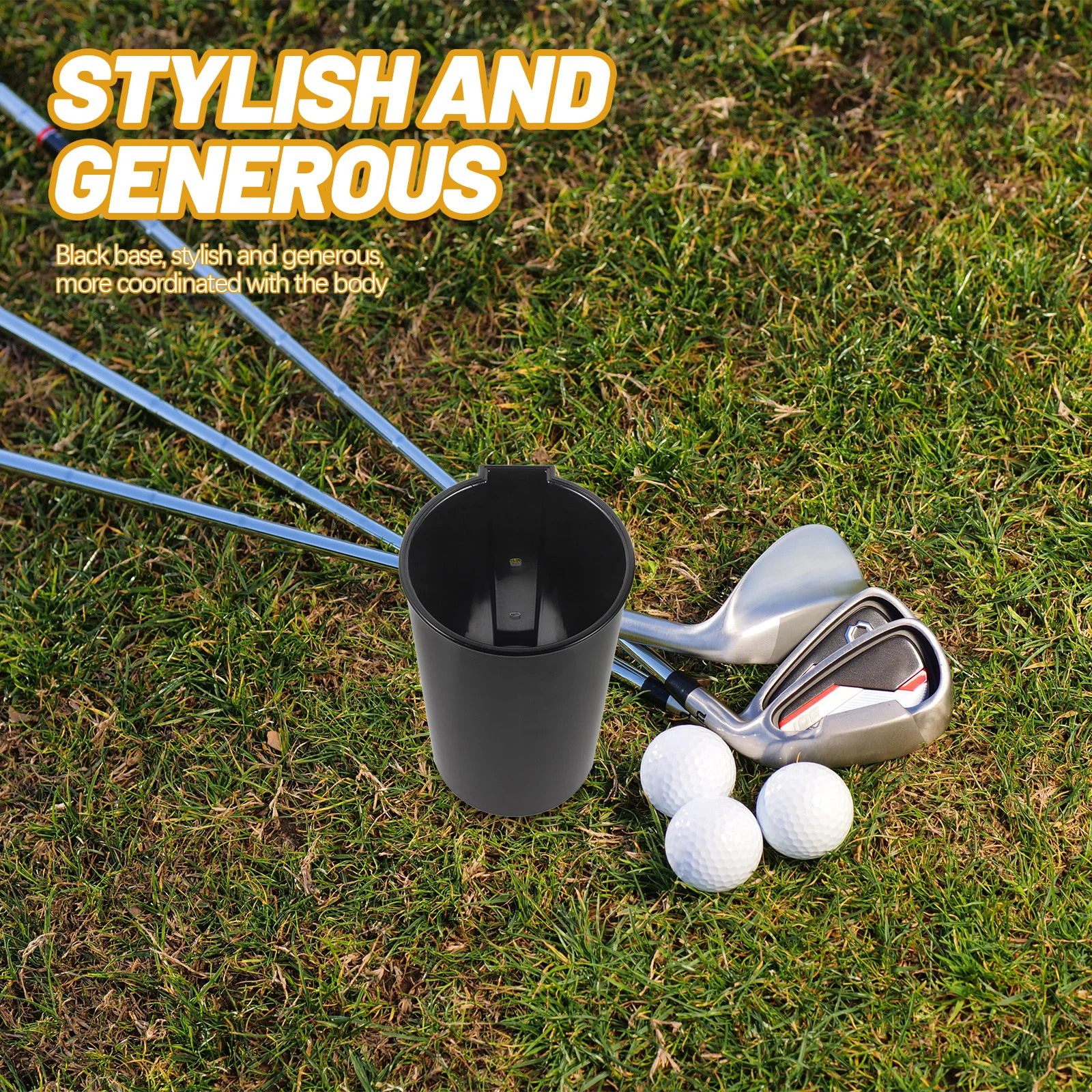 

Sand Bucket Cart Accessories Black Base No Drilling Sand Bottle Divot Repair Filler Seed Bottle Golf Equipment