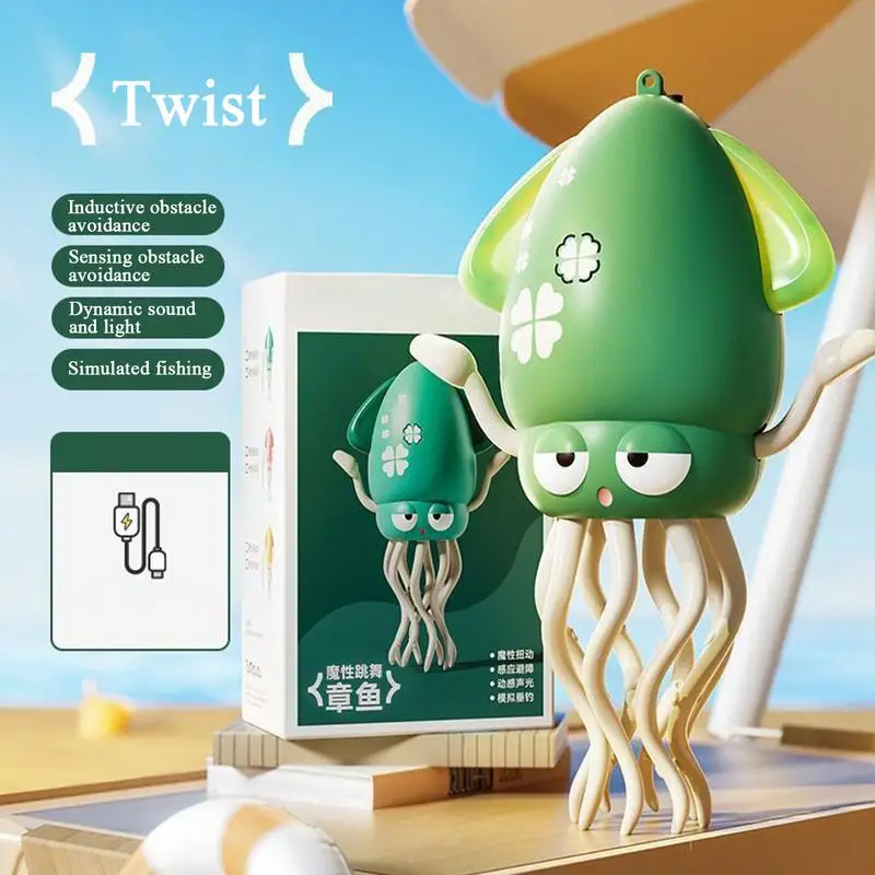 Jouet de poulpe de danse démoniaque, évitement d'obstacles attiques à Induction, dispositif de soulagement Fi Str à huit bras, jouets de farces créatifs pour enfants