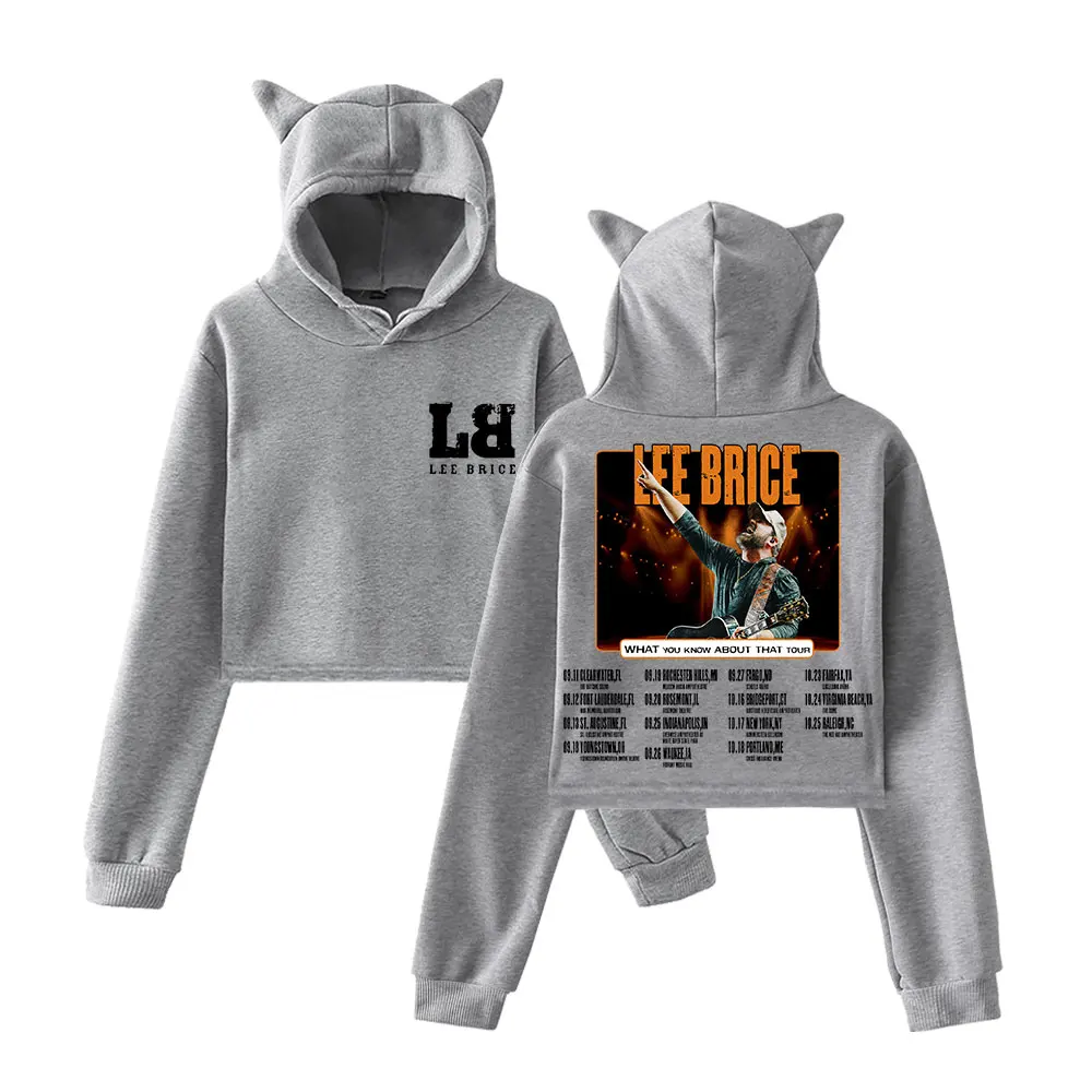 لي برايس ما ترفه عن هذا الجولة ميرش بلوفر أنيق أنثى آذان القط هوديي بلوزات طويلة الأكمام الملابس النسائية #3