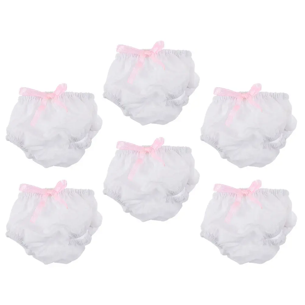

6Pcs Underpants Miniature Panties Reusable Washable Longtime Use Pretend Play Accessories Kids Birthday Christmas Gift