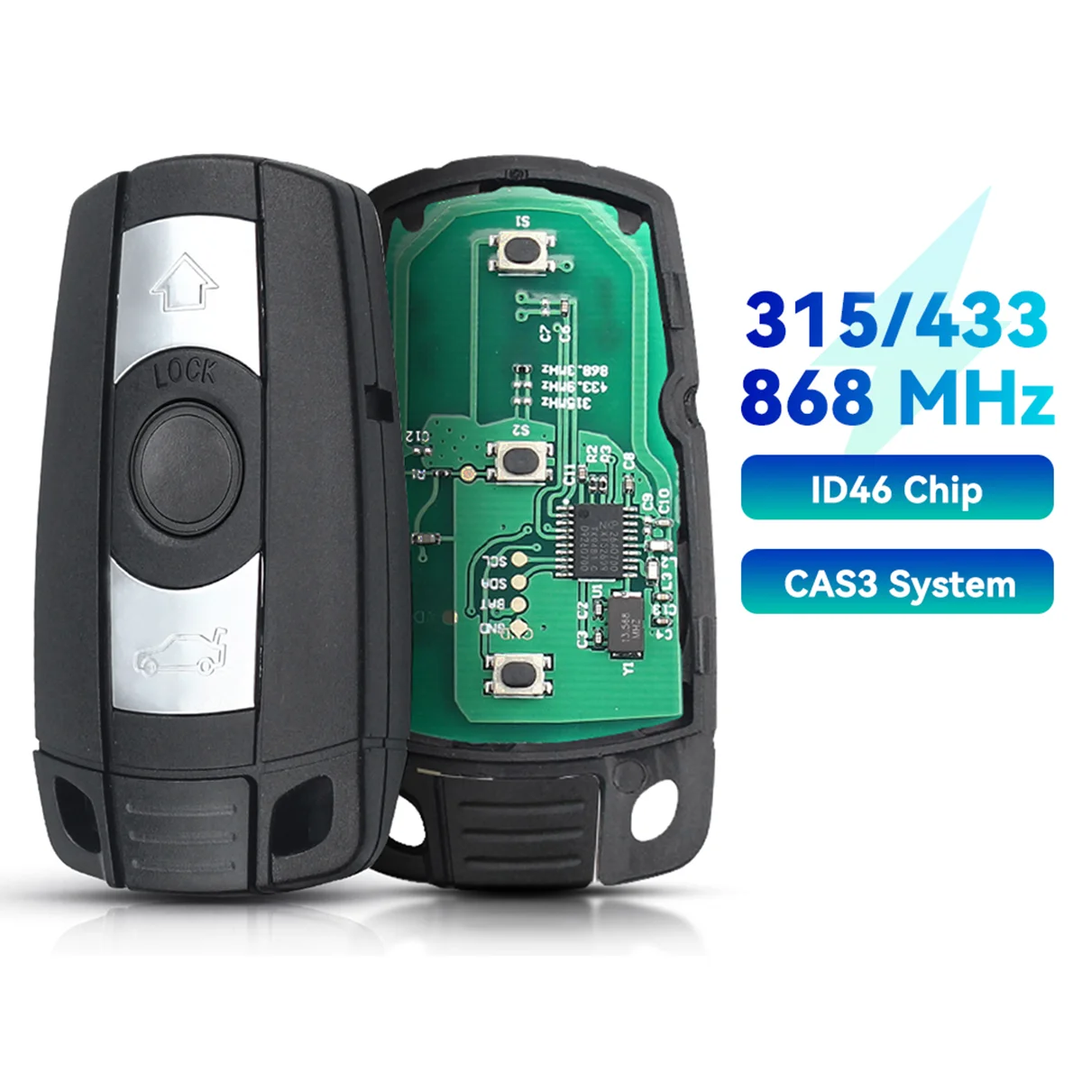 

Remote Car Key 315MHz 433Mhz 868MHz Chip For BMW CAS3 1/3/5/7 Series X5 X6 E60 E61 E70 E71 E87 E90 Z4 KR55WK491