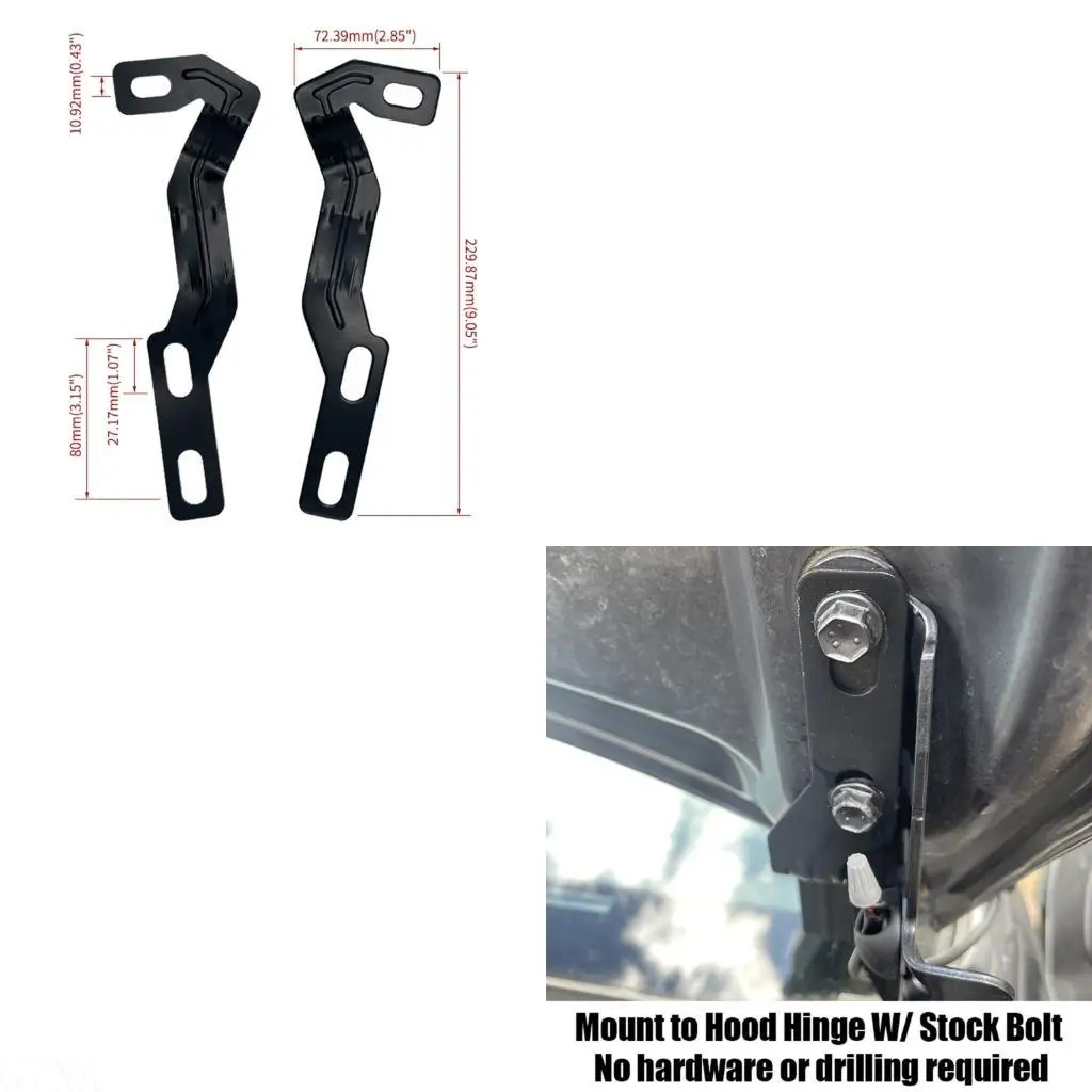 

G7NA Hood Ditch Light Bar Mount Brackets For 2016-2021 Automobile Part