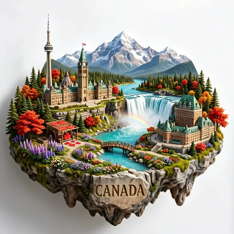 Canada Metal Fridge Magnets Australia Sydney Travel Souvenirs Korea Busan United Kingdom Africa Lisbon Frigge Stickers Gifts