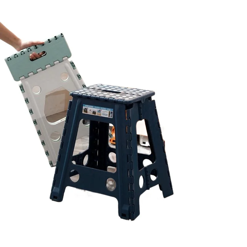 

Folding Stool High Stool Plastic Portable Chair High Stool Household Dining Chair Bathroom Stool High Bench Outdoor Mazar