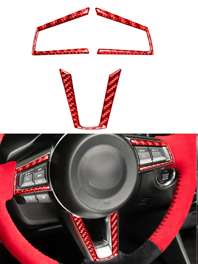 Car Accessories Interior Carbon Fiber Gear Enclosure Air conditioning Button Wait Stickers For Mazda MX-5 2016-2020 Decorative