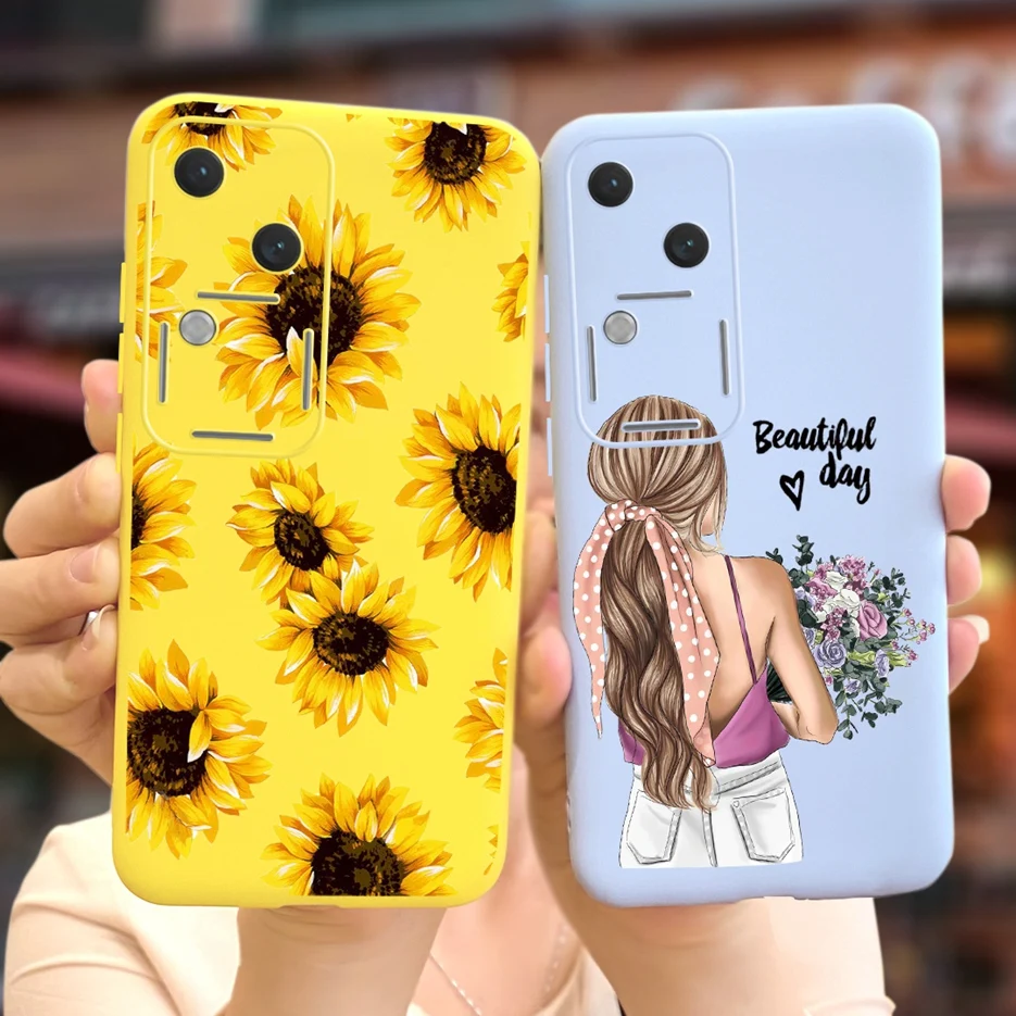 For Vivo V30 Pro Case V2319 Pretty Cartoon Girls Cover Soft Silicone Phone Case For Vivo V30 V 30 VivoV30 Pro Fundas 6.78'' Bags