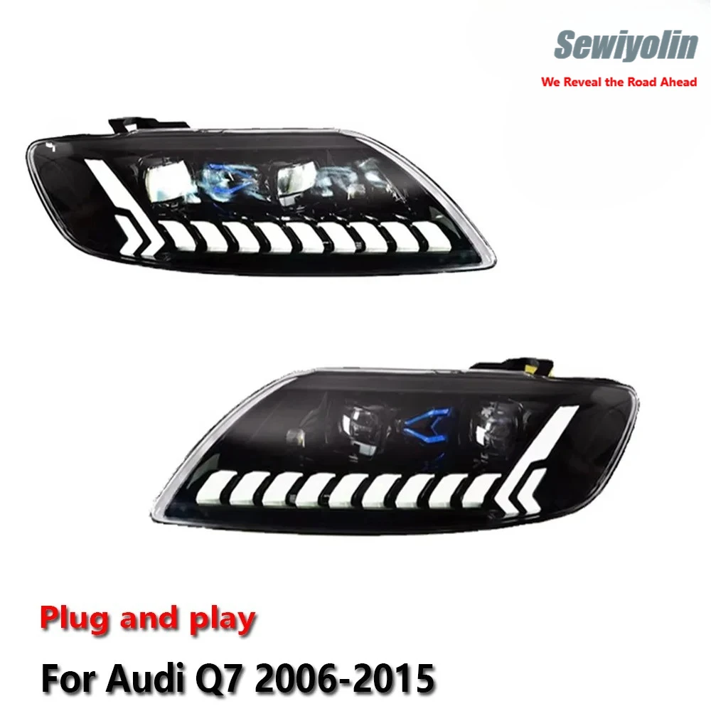 

Car LED Headlight Parts For Audi Q7 2006-2015 Fog DRL Brake Turn Signal Lamp Plug And Play