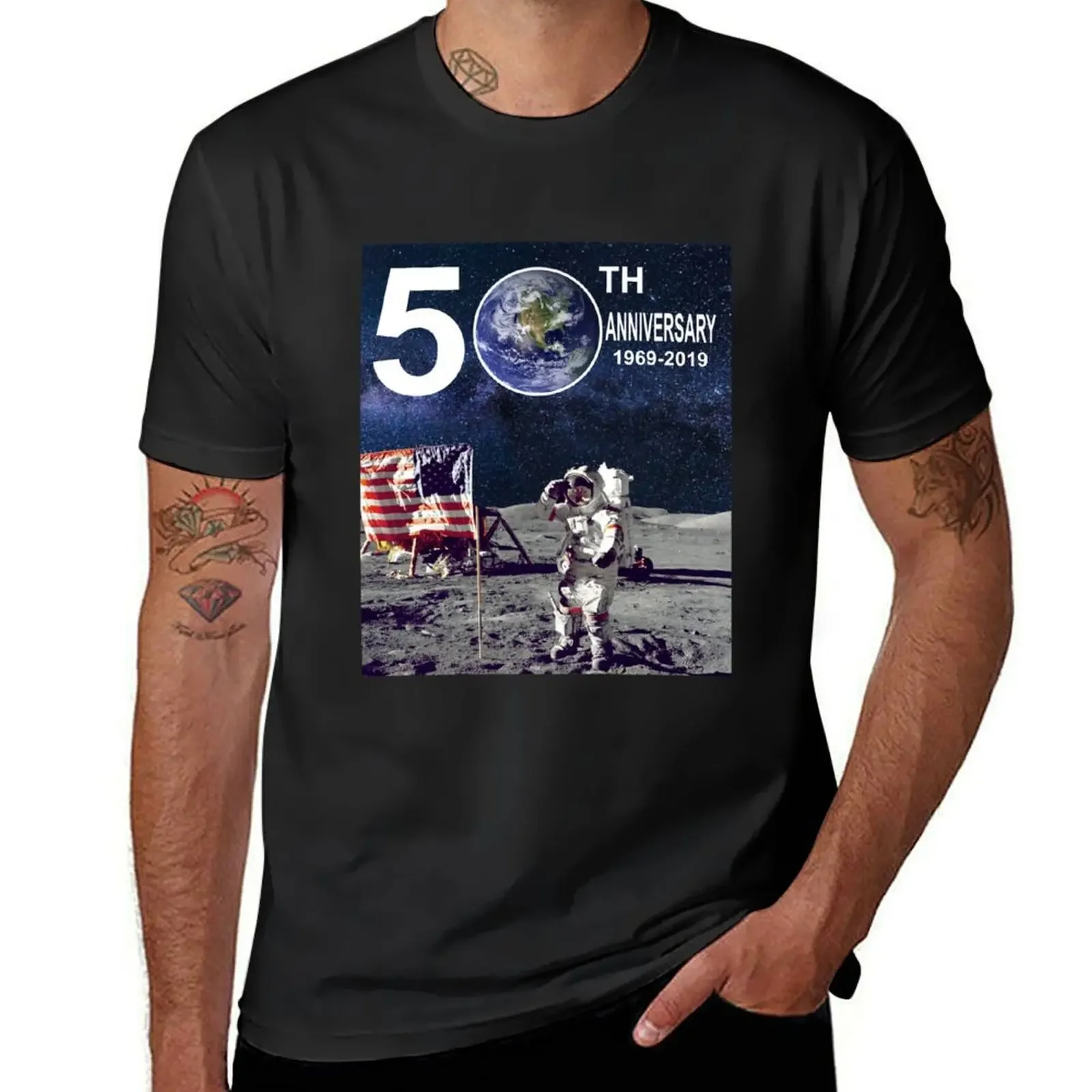 50th Anniversary Moon Landing Apollo 11 T-Shirt croswit shirt man shirts graphic tees hippie clothes oversized t shirt men