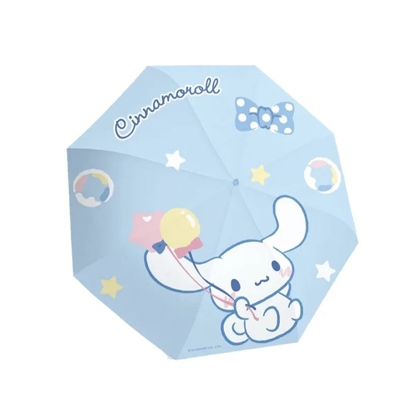 

2024 New Sanrio Cinnamoroll Umbrella Kawaii Anime My Melody Three Fold Manual Overturning Umbrella Cartoon Cute Gift for Girls