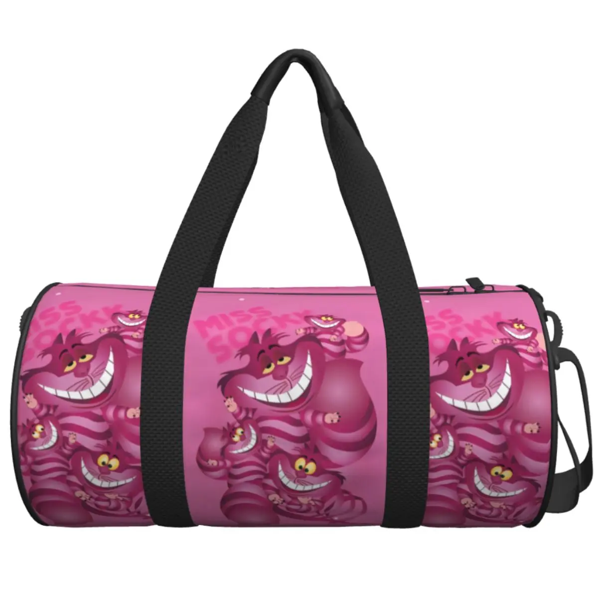 

Alice In Wonderland Cheshire Cat Travel Bag Training Sports Bags Large Capacity Colorful Gym Bag Couple Oxford Fitness Bag