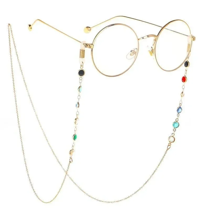 

Fashion Glasses Crystal Chain Women Men Eyewear Accessories Sunglasses Necklace Eyeglass Lanyard Strap (Glasses not included)