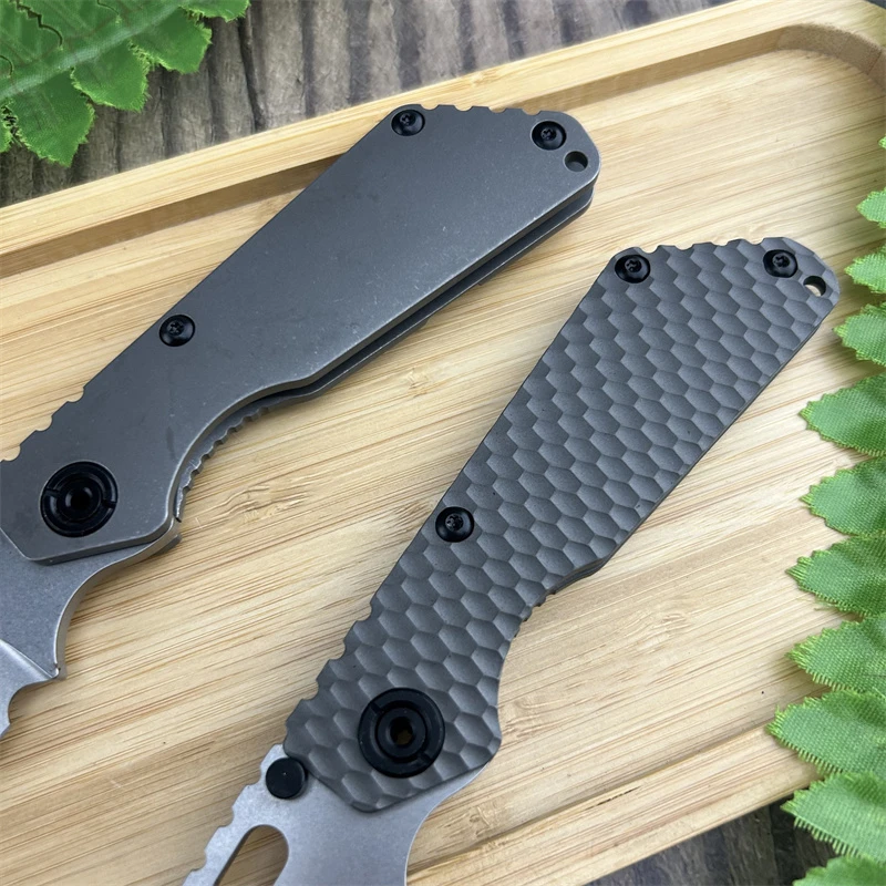 Multi-function Folding Pocket Knife D2 Blade TC4 Titanium Alloy Handle Outdoor Survival Durable High Hardness Utility Knives