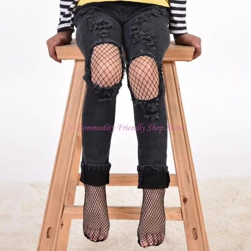 

85ae Girl Long Fishlows White Black Countyhose Mesh Nylon колготки нижнее белье