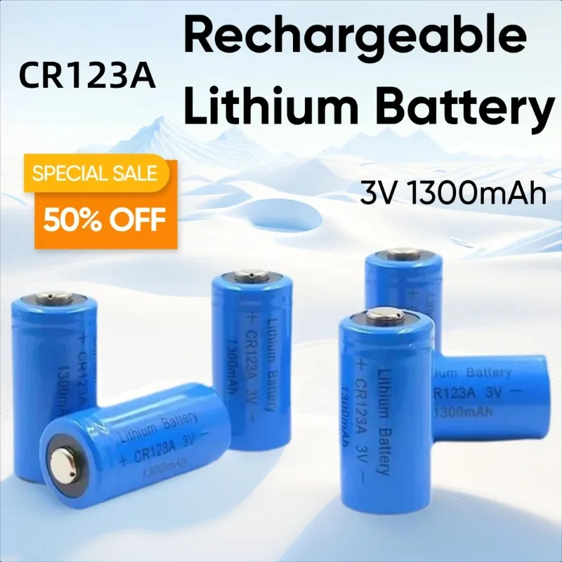 

CR123A 3V 1300mAh for Security Alarm Rangefinder Flashlight CR17335 Rechargeable Lithium Battery