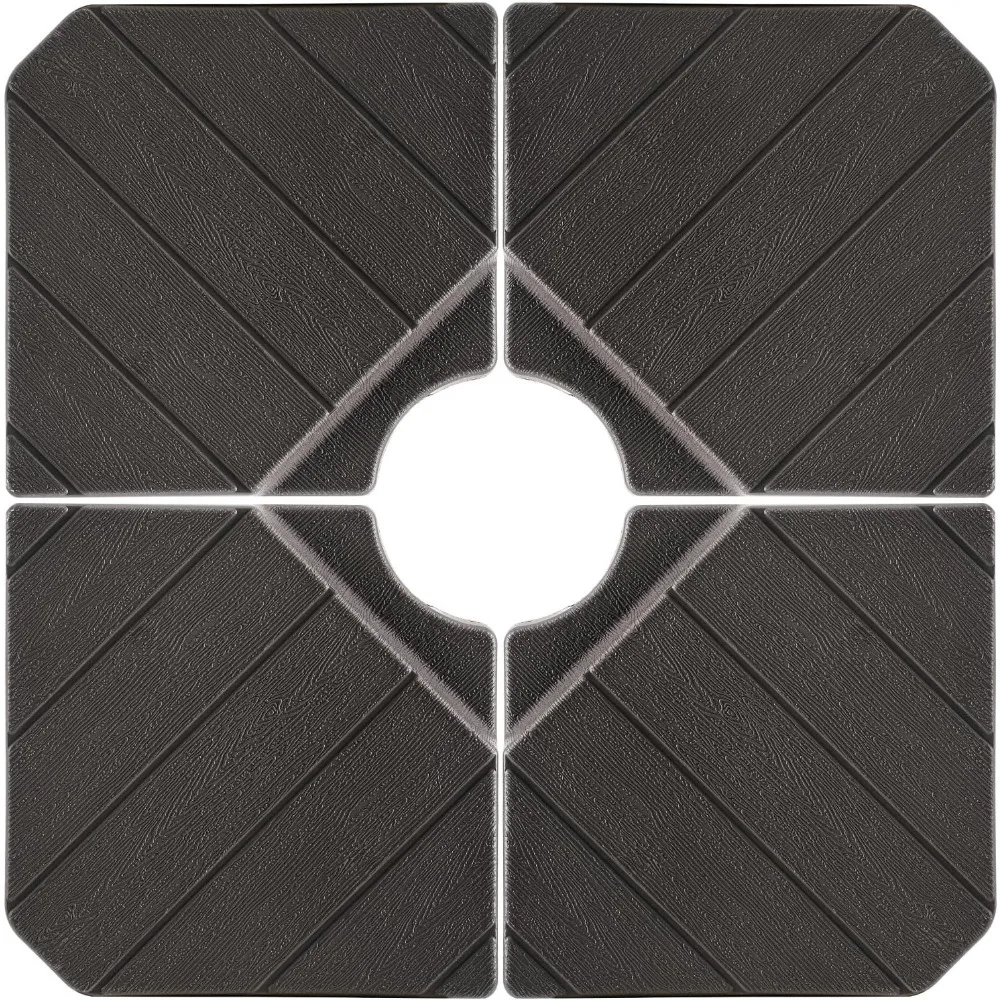 

Patio Umbrella Base Outdoor Stand H18 - Offset Cantilever Heavy Duty Weights Square Base Water or Sand Refillable Plate Set