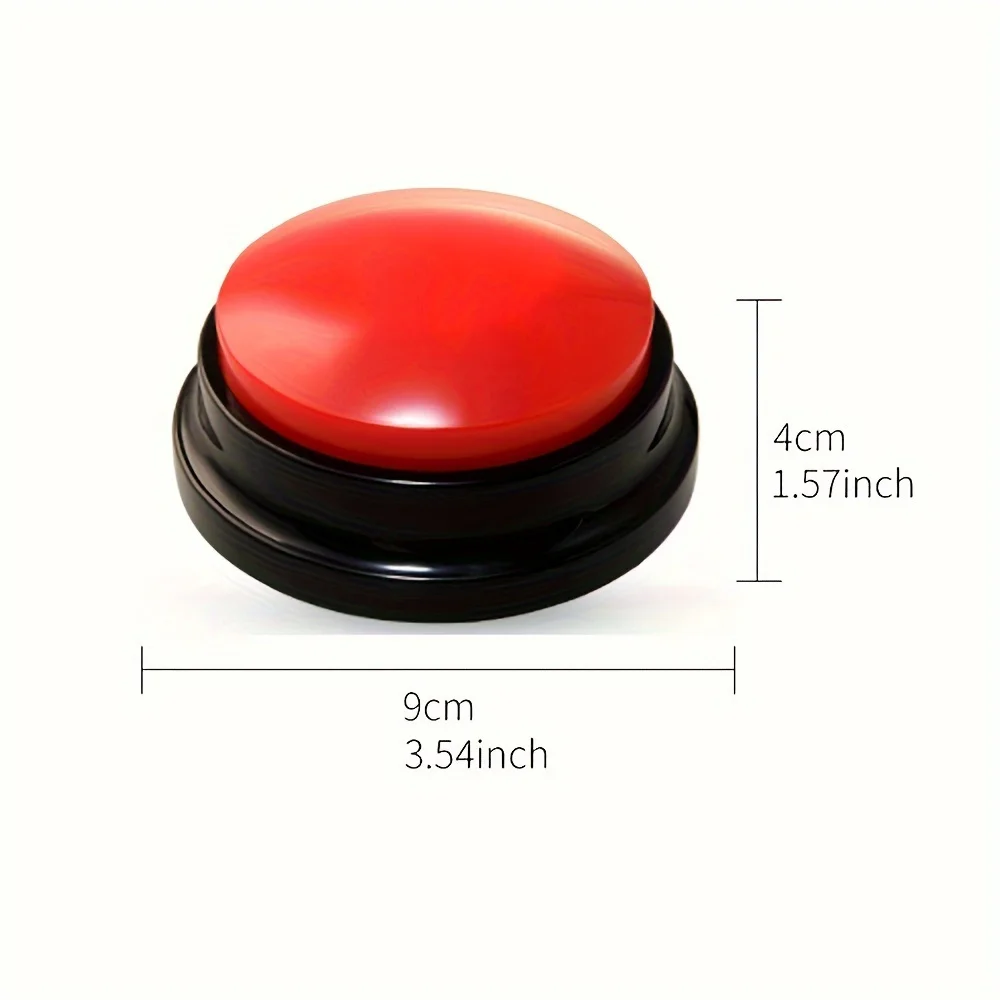 4pcs Fun Interactive Recordable Pet Button Sound Buzzers for Dog Communication and Training - Wireless-Free, Durable Plastic Con