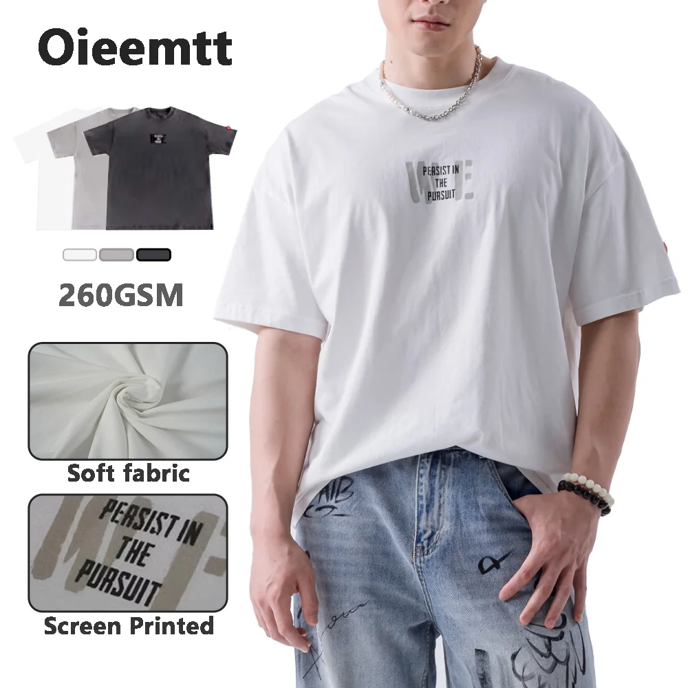

New in Top High Quality Screen Printing Streetwear Oversized Short Sleeve Graphic Sport T-shirt Designer Man Tee Summer Top