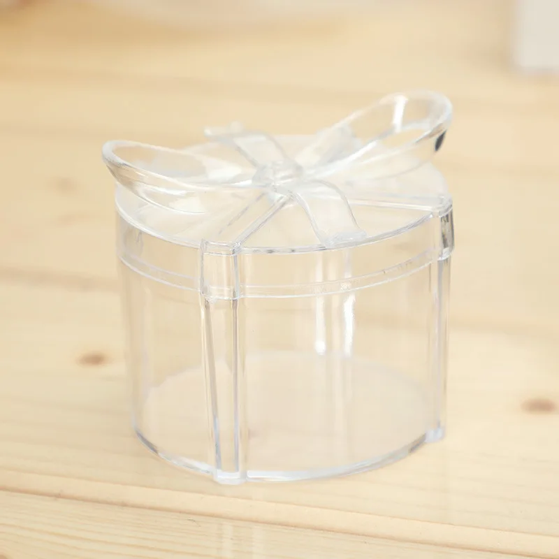 

12pcs Bowknot Transparent Candy Creative Design Elegant Small Favor Containers For Weddings Birthday Parties Special Occasions