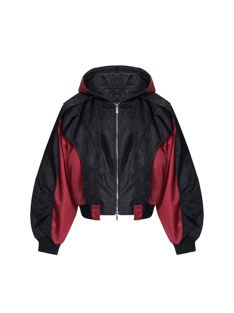 Men's 2025 Autumn Winter Cotton Coats Male Stylish Handsome Color Matching Parkas Men's Splicing Design Quilted Hooded Jackets