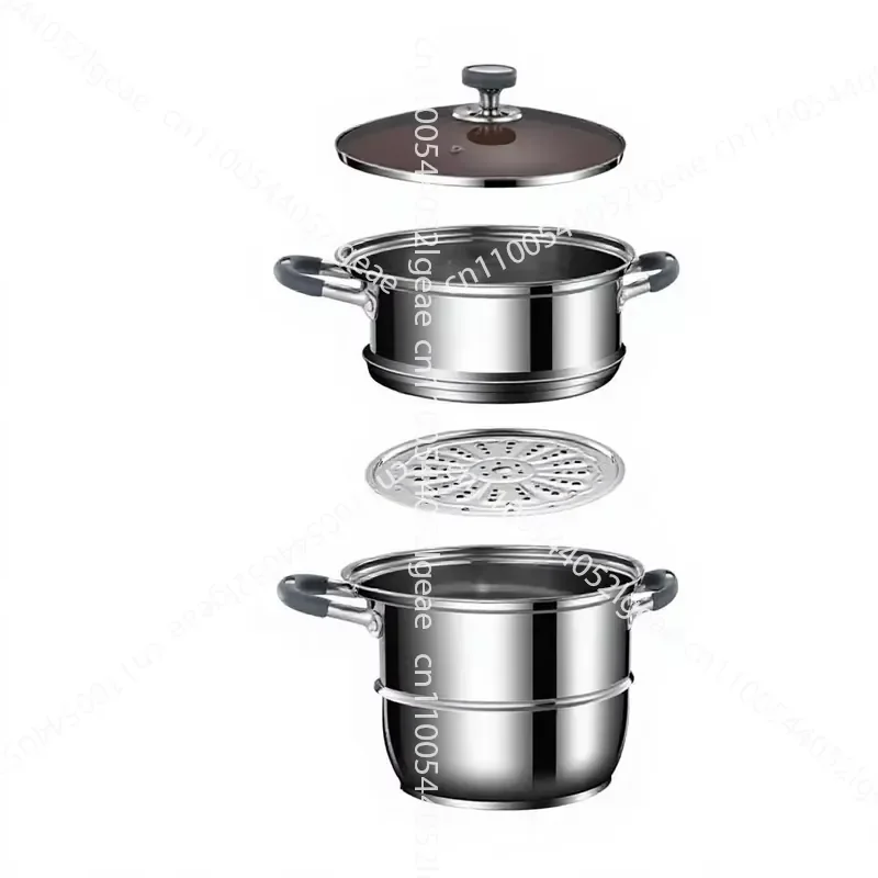 Stackable Stainless Steel Steamer Multi-purpose Friendly Kitchen Cooker
