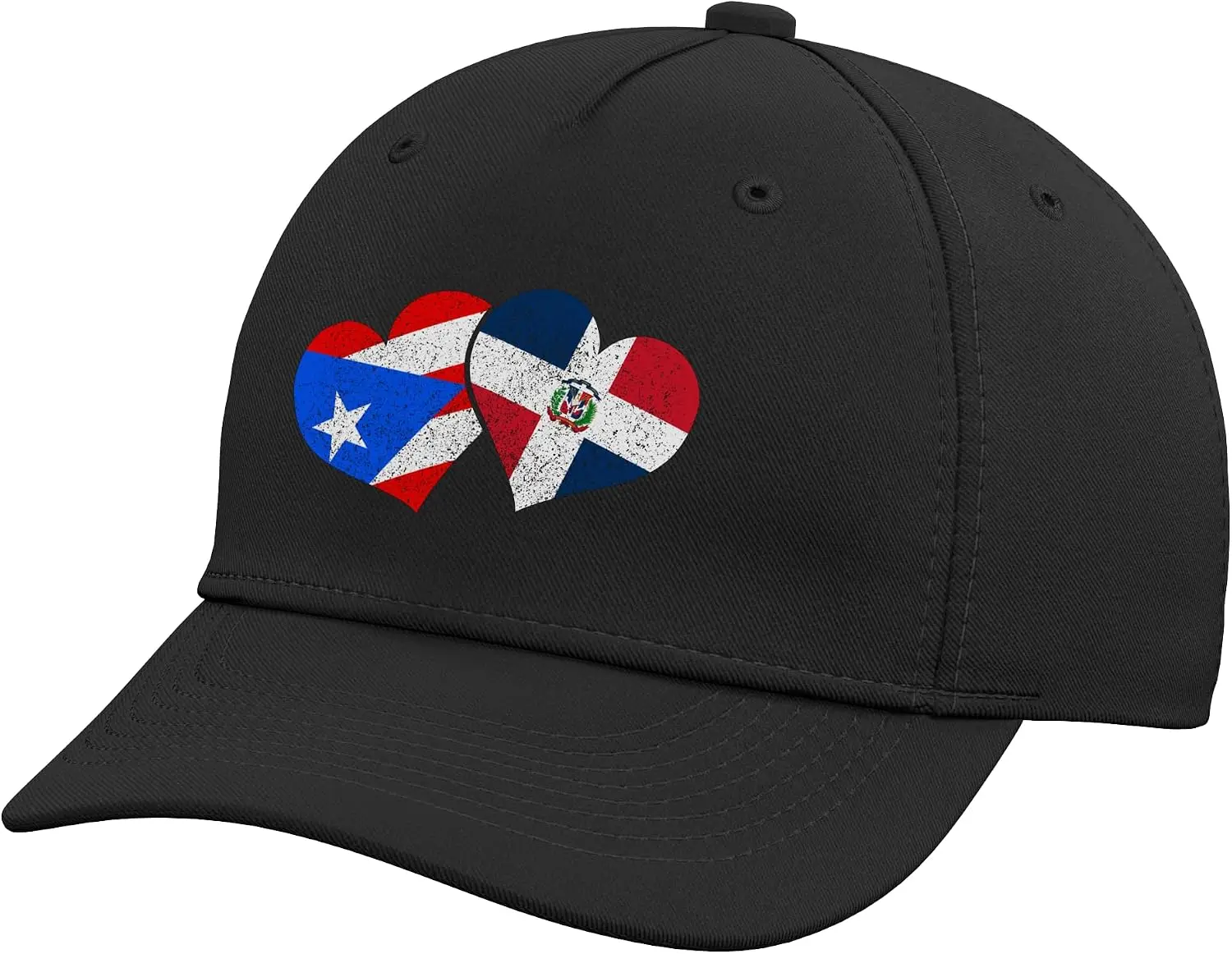 Puerto Rico & Dominican Republic Pride Puerto Rican Flag Adjustable Baseball Hat Men's Sports  with A Snug Fit Printing