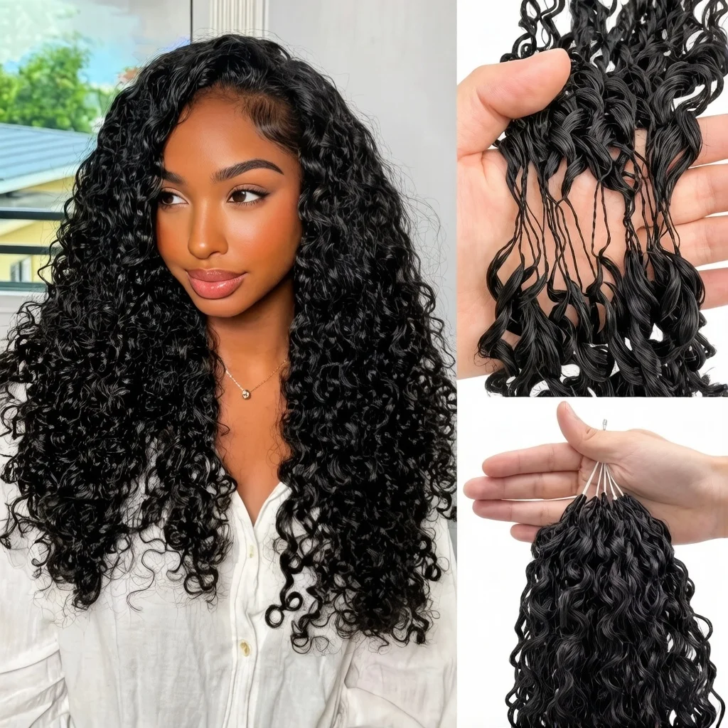 

Натуральные бразильские волосы 12A: Мелкие спиральные кудри, пышные кудри, крючковое плетение, необработанные, глубокие локоны, натуральные волосы для наращивания