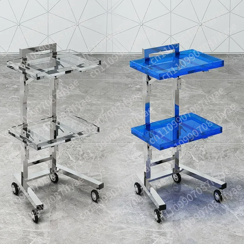 Stainless steel beauty salon bar cart haircut hair cutting folding special cart hair salon tool perm dyeing car