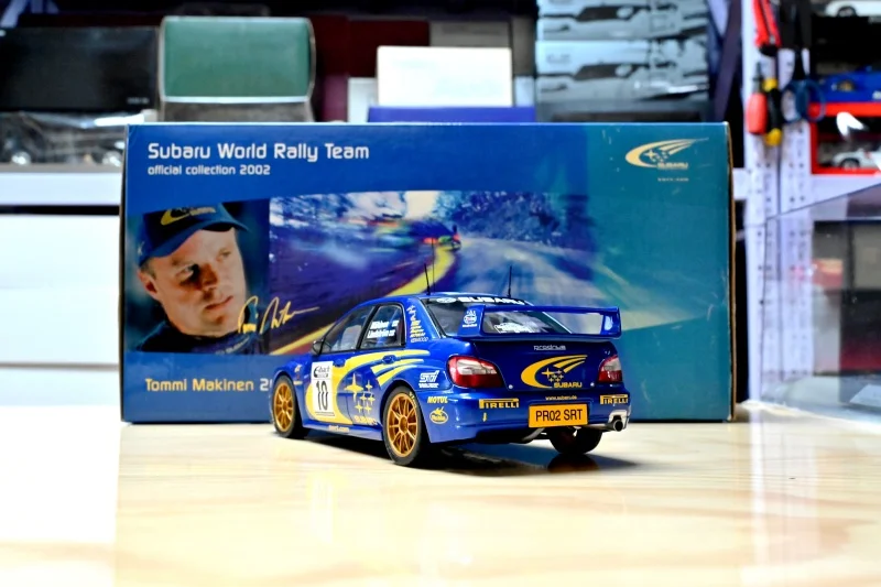 Autoart 1:18 STI WRC # 10 2002 Makinen simulación edición limitada todo abierto aleación Metal estático coche modelo juguete para regalo
