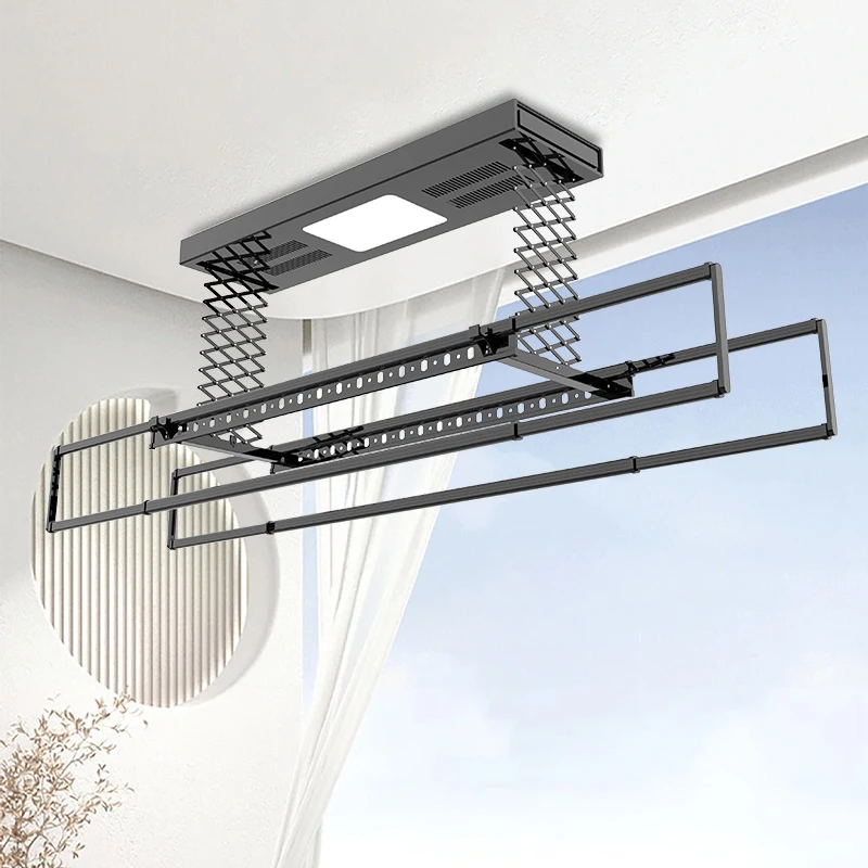 

Direct Manufacturer's Electric Smart Indoor/Outdoor Telescopic Clothes Drying Rack Remote Control Lifting Home Balcony Wall