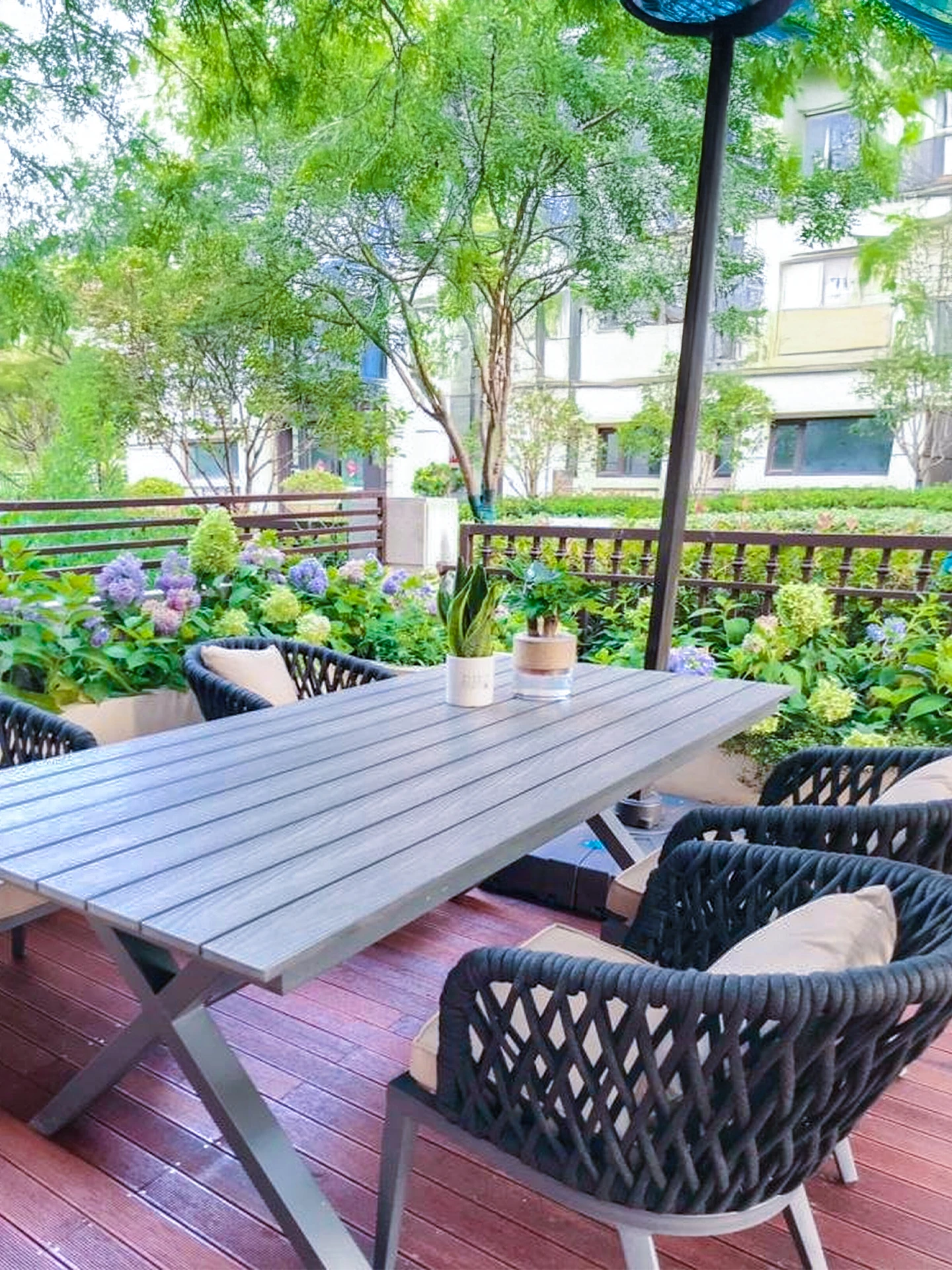 Yard Internet celebrity tea table, chair rattan material Yard sun room leisure outdoor furniture