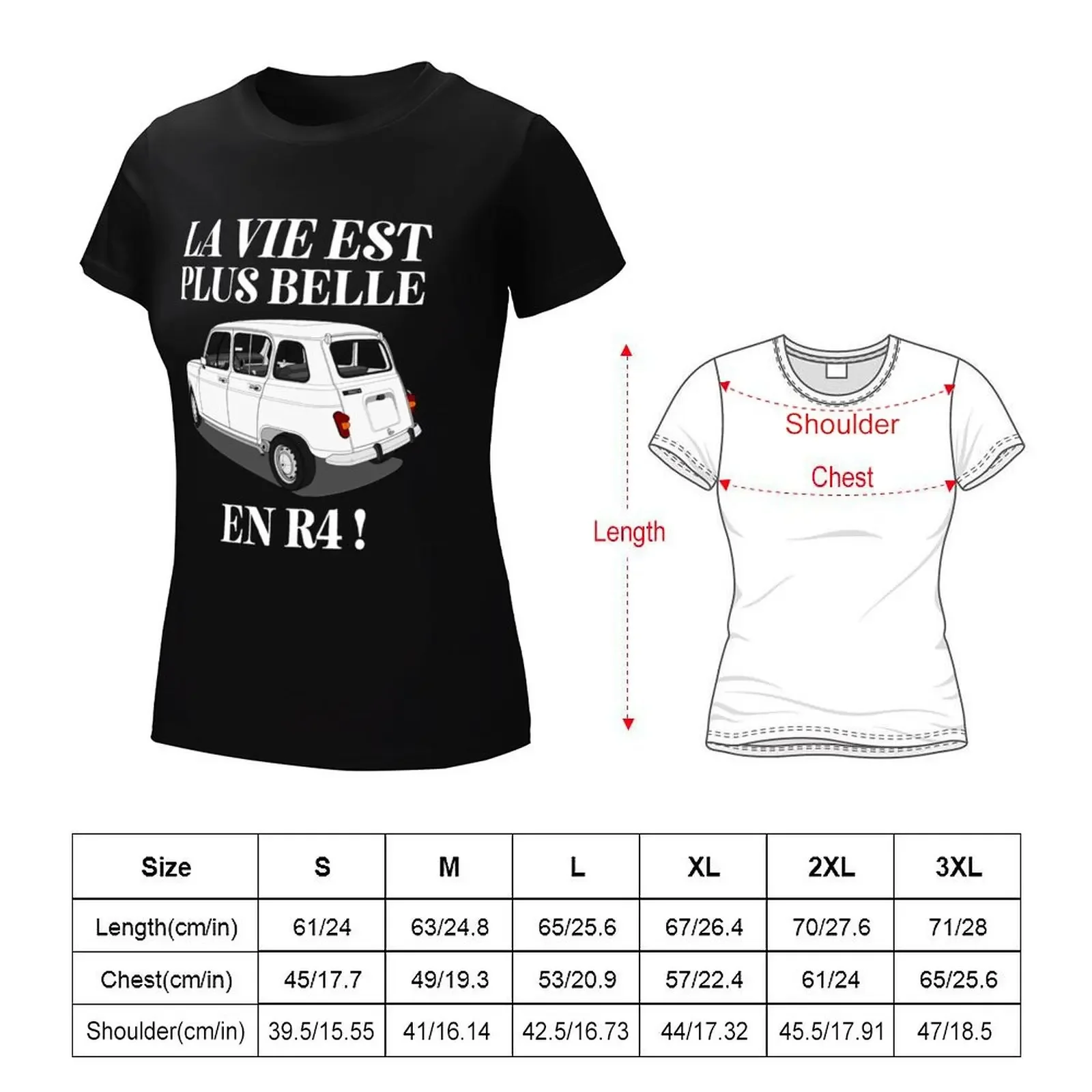 LA VIE EST PLUS BELLE EN R4 ! Essential T-shirt tops summer tops hippie clothes rock and roll t shirts for Women